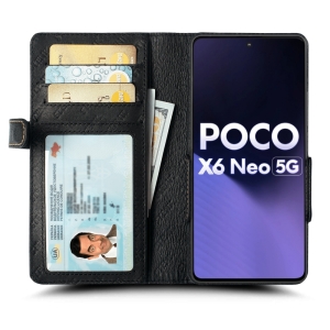 Чехол книжка Stenk Wallet для Xiaomi Poco X6 Neo Черный