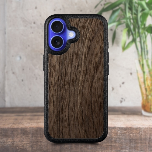 бампер на Apple iPhone 16 Чорний Stenk WoodBacker фото 1