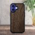 Шкіряна накладка Stenk WoodBacker для Apple iPhone 16 Чорний