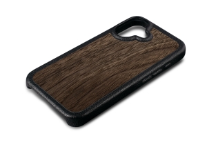 Шкіряна накладка Stenk WoodBacker для Apple iPhone 16 Чорний