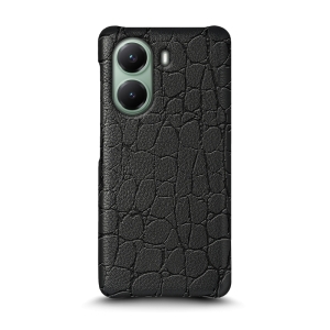 Кожаная накладка Stenk Reptile Cover для Xiaomi Poco X7 Pro Черный