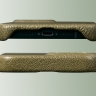 Кожаная накладка Stenk Cover для Apple iPhone 14 Хаки
