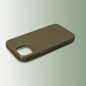 Шкіряна накладка Stenk Cover для Apple iPhone 14 Хакі