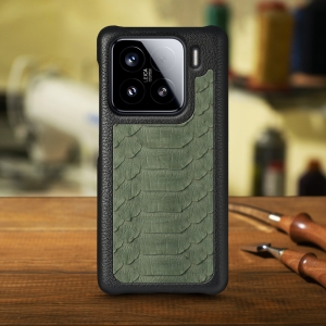 Накладка Stenk ExBacker Python Scales Xiaomi 15 Оливковий