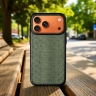 Шкіряна накладка Stenk ExBacker Python Scales Apple iPhone 17 Pro Max Оливковий