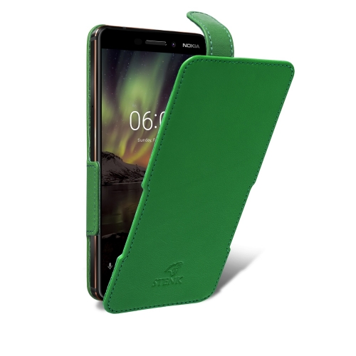 чехол-флип на Nokia 6.1 Зелёный Stenk Prime фото 2
