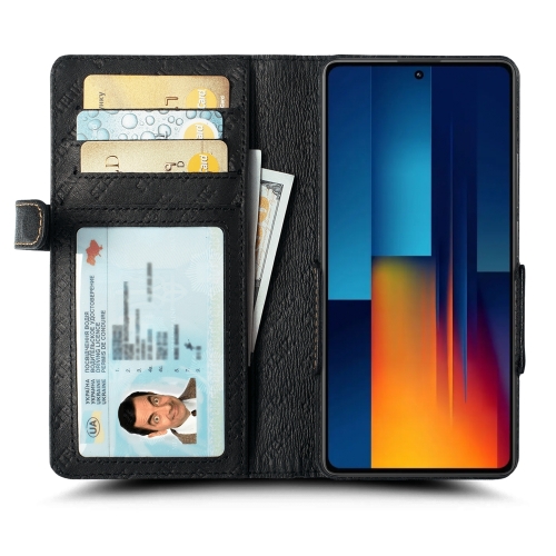 чехол-книжка на Xiaomi Poco M6 Pro 4G Черный Stenk Wallet фото 2