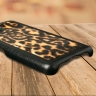 Кожаная накладка Stenk ExBacker для Apple iPhone 15 Леопард пони