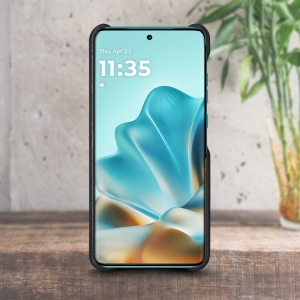 Кожаная накладка Stenk Cover для Motorola Edge 60 Fusion Черный