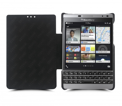 чехол-книжка на BlackBerry Passport SE Черный Stenk Premium фото 2