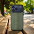 Шкіряна накладка Stenk ExBacker Python Scales для iPhone 17 Pro Оливковий