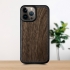 Кожаная накладка Stenk WoodBacker для Apple iPhone 13 Pro Чёрная