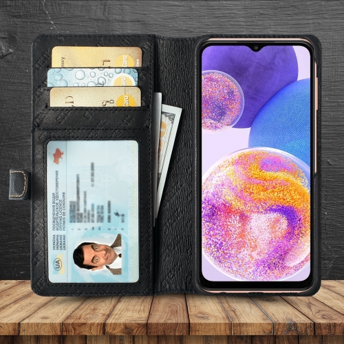 чохол-гаманець на Samsung Galaxy A23 Чорний Stenk Premium Wallet фото 2