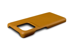 Кожаная накладка Stenk Cover для Motorola Edge 50 Pro Camel