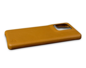 Кожаная накладка Stenk Cover для Motorola Edge 50 Pro Camel