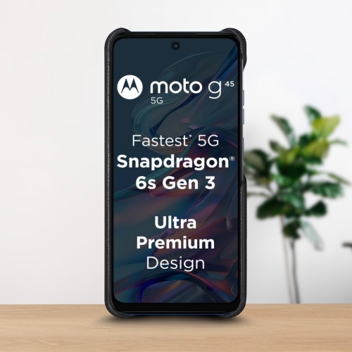 бампер на Motorola Moto G45 Чорний Stenk WoodBacker фото 2