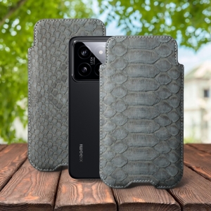 Футляр Stenk Sportage Python для Xiaomi 14 Серый