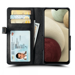 Чехол книжка Stenk Wallet для Samsung Galaxy A12 Черный