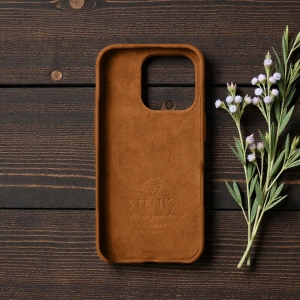 Накладка Stenk Cover Crazy Horse Apple iPhone 16 Pro Max Саmel