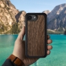 Кожаная накладка Stenk WoodBacker для Apple iPhone 17e Черный