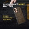Кожаная накладка Stenk WoodBacker для Samsung Galaxy A23 Чёрная