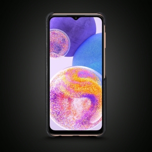 Шкіряна накладка Stenk WoodBacker для Samsung Galaxy A23 Чорна