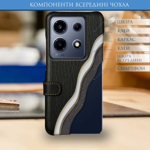 Чохол книжка Stenk Premium для Infinix Note 30 VIP Чорний