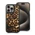 Кожаная накладка Stenk ExBacker для Apple iPhone 15 Pro Леопард пони
