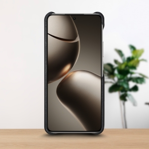 Шкіряна накладка Stenk WoodBacker для Xiaomi 14T Pro Чорний