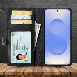 Чохол-портмоне Stenk Premium Wallet для Samsung Galaxy S25 Чорний