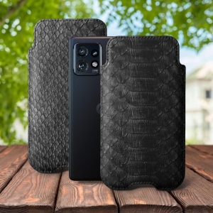 Футляр Stenk Sportage Python для Motorola Edge 40 Pro Чёрный