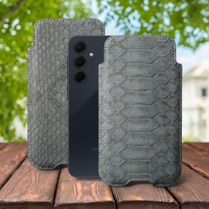 Футляр Stenk Sportage Python для Samsung Galaxy A55 Серый