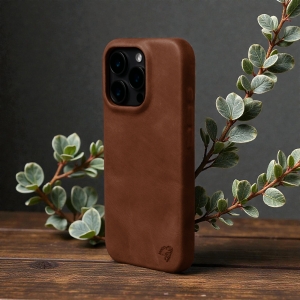 Накладка Stenk Cover Crazy Horse для Apple iPhone 16 Pro Max Коричневий