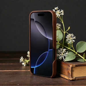 Накладка Stenk Cover Crazy Horse для Apple iPhone 16 Pro Max Коричневий