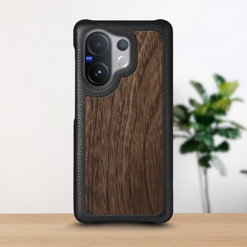 бампер на Vivo V60 Черный Stenk WoodBacker фото 1