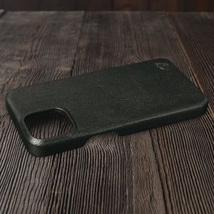 Шкіряна накладка Stenk Cover для Apple iPhone 13 mini Чорна