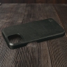 Кожаная накладка Stenk Cover для Apple iPhone 13 mini Чёрная