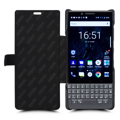 чехол-книжка на BlackBerry KEY2 Черный Stenk Premium фото 2