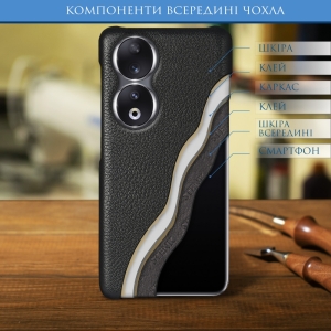Шкіряна накладка Stenk Cover для HuaWei Honor 90 Чорний