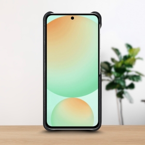 Шкіряна накладка Stenk WoodBacker для Samsung Galaxy S24 FE Чорний