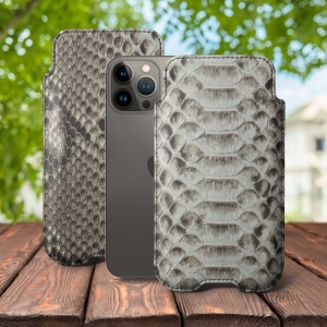 Футляр Stenk Sportage Python для Apple iPhone 13 Pro Max Натуральний