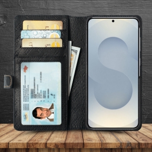 Чохол-портмоне Stenk Premium Wallet для Samsung Galaxy S25 Plus Чорний