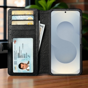 Чохол-портмоне Stenk Premium Wallet для Samsung Galaxy S25 Plus Чорний