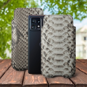 Футляр Stenk Sportage Python для Motorola Edge Plus (2023) Натуральний