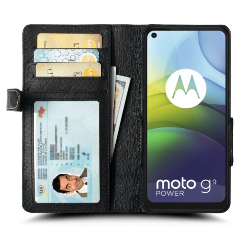 чехол-книжка на Motorola G9 Power Черный Stenk Wallet фото 2
