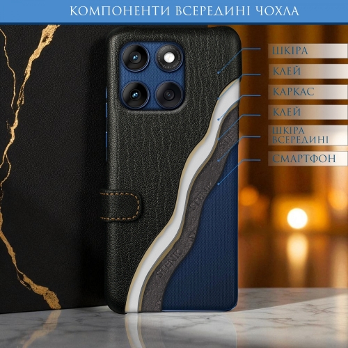 чехол-книжка на Motorola Edge 60 Черный Stenk Premium фото 5