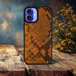 Накладка SkinBacker Mini Python Scales для Apple iPhone 16 Коричневий