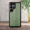 Накладка Stenk ExBacker Python Scales для Samsung Galaxy S25 Ultra Olive