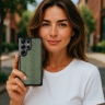 Накладка Stenk ExBacker Python Scales для Samsung Galaxy S25 Ultra Olive