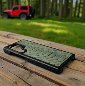 Накладка Stenk ExBacker Python Scales для Samsung Galaxy S25 Ultra Olive